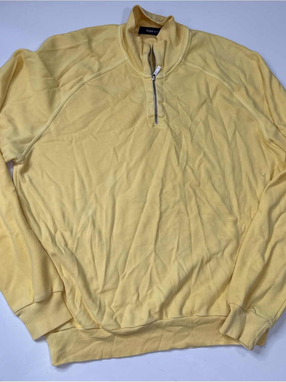 Ermenegildo Zegna Sport Sweater L Cotton 1/4 Zip Mock Neck Sweater A020826